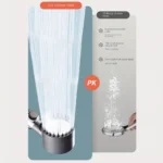 Pommeau de Douche Turbo avec 3 Modes et Filtre Massage
