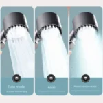 Pommeau de Douche Turbo avec 3 Modes et Filtre Massage
