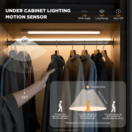 Lampe LED Rechargeable avec Détecteur de Mouvement 