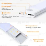 Lampe LED Rechargeable avec Détecteur de Mouvement