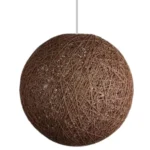 Lustre en Rotin Naturel Marron