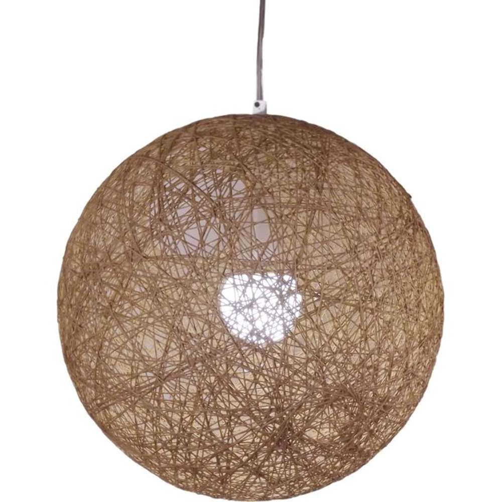 Lustre en Rotin Naturel Marron