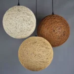 Lustre en Rotin Naturel Marron