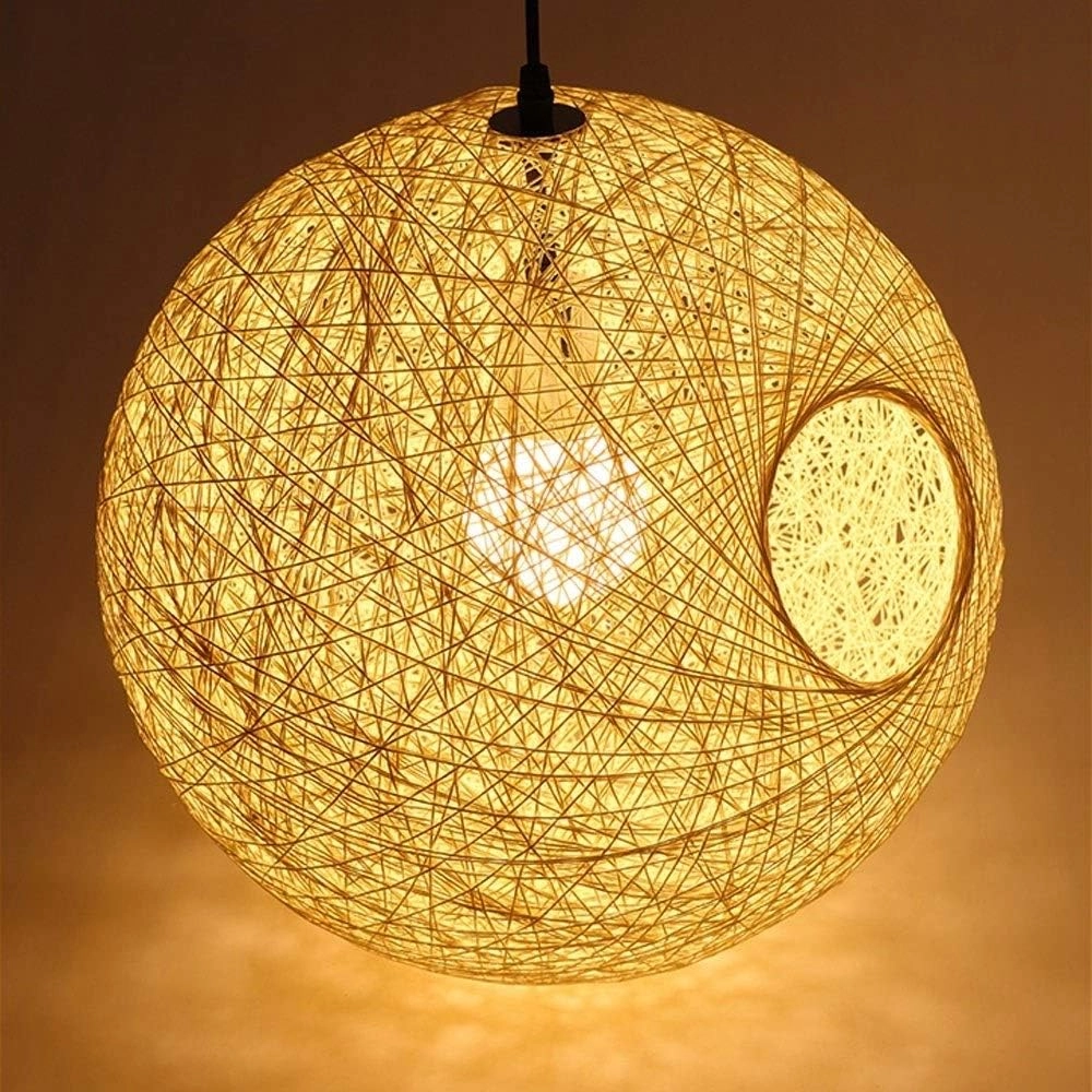 Lustre en Rotin Naturel