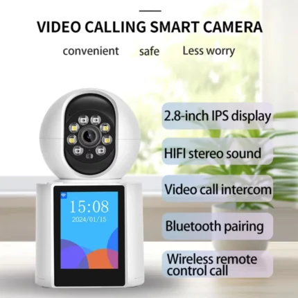 Caméra Interphone Vidéo 5MP WiFi avec Écran 2.8°