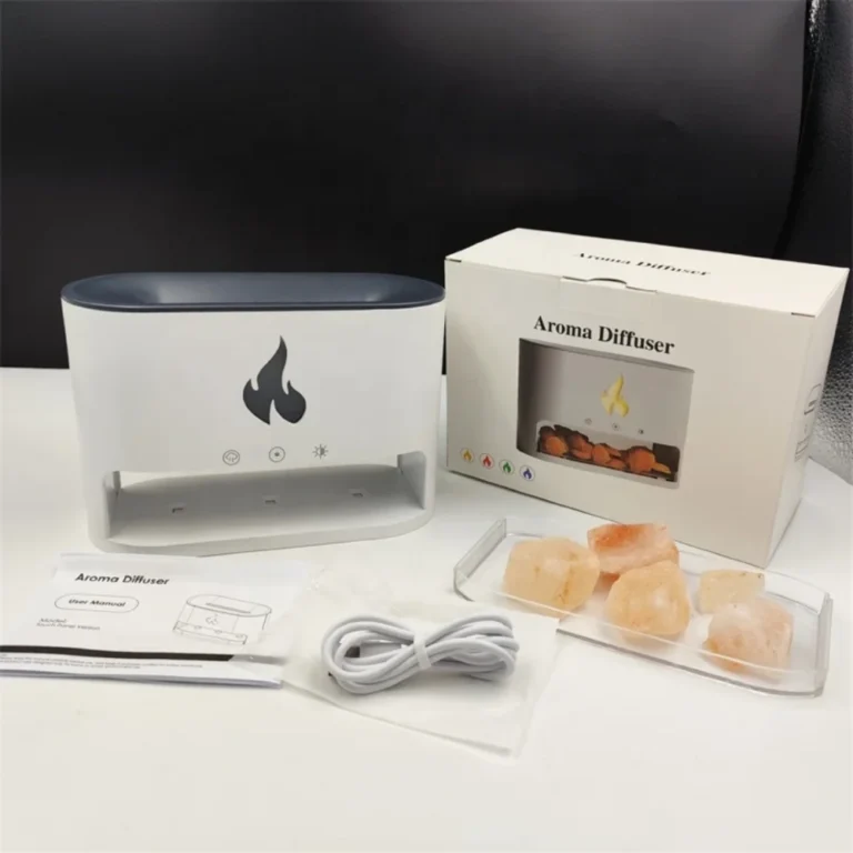 Diffuseur Arome à Flamme Colorée en Pierre de Sel