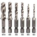 Lot de 6 Forets et Tarauds Combinés