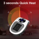 Mini Chauffage Mural 500W avec Télécommande