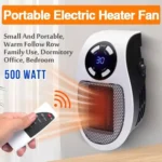 Mini Chauffage Mural 500W avec Télécommande